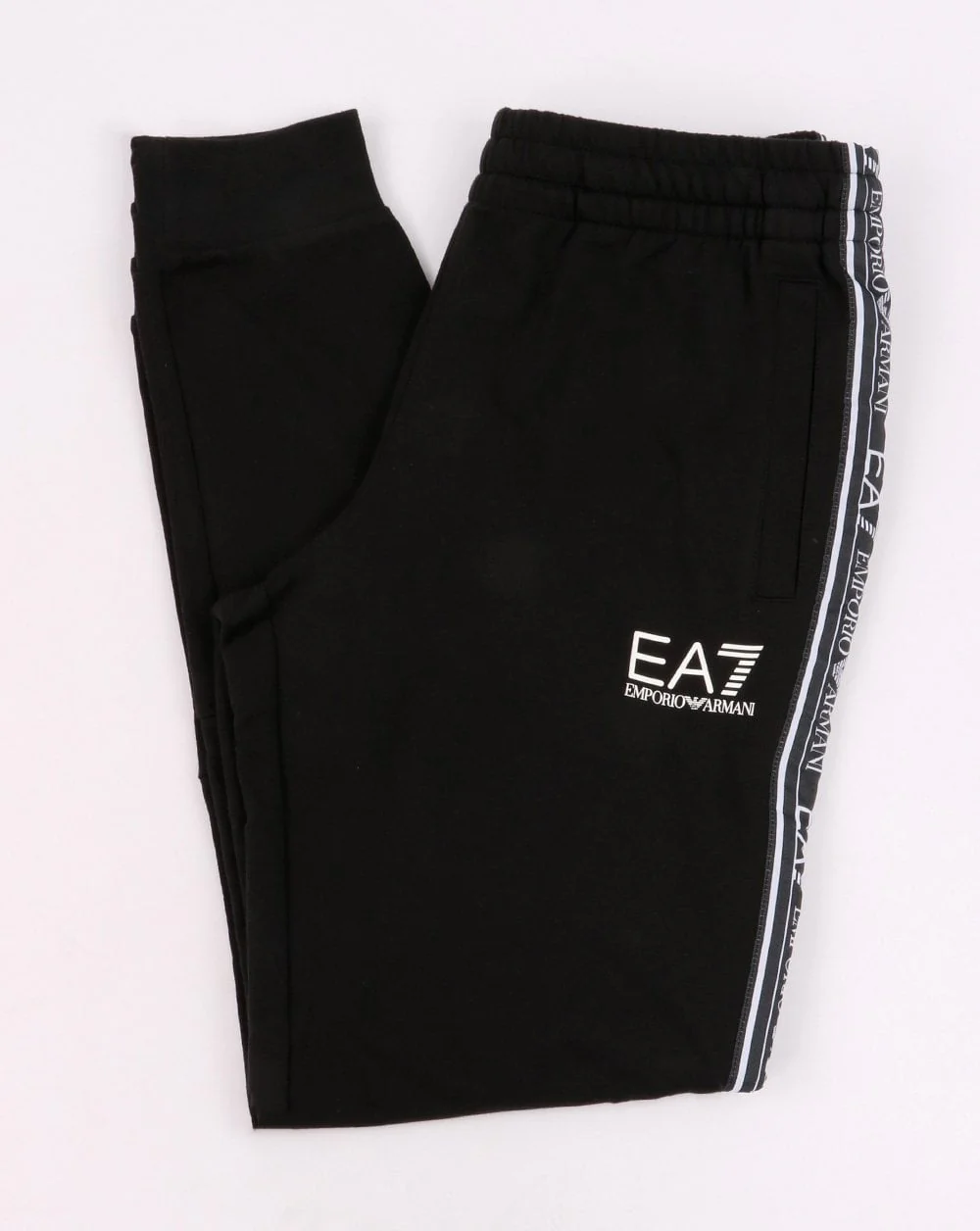 Emporio Armani EA7 Taped Track Pants Black