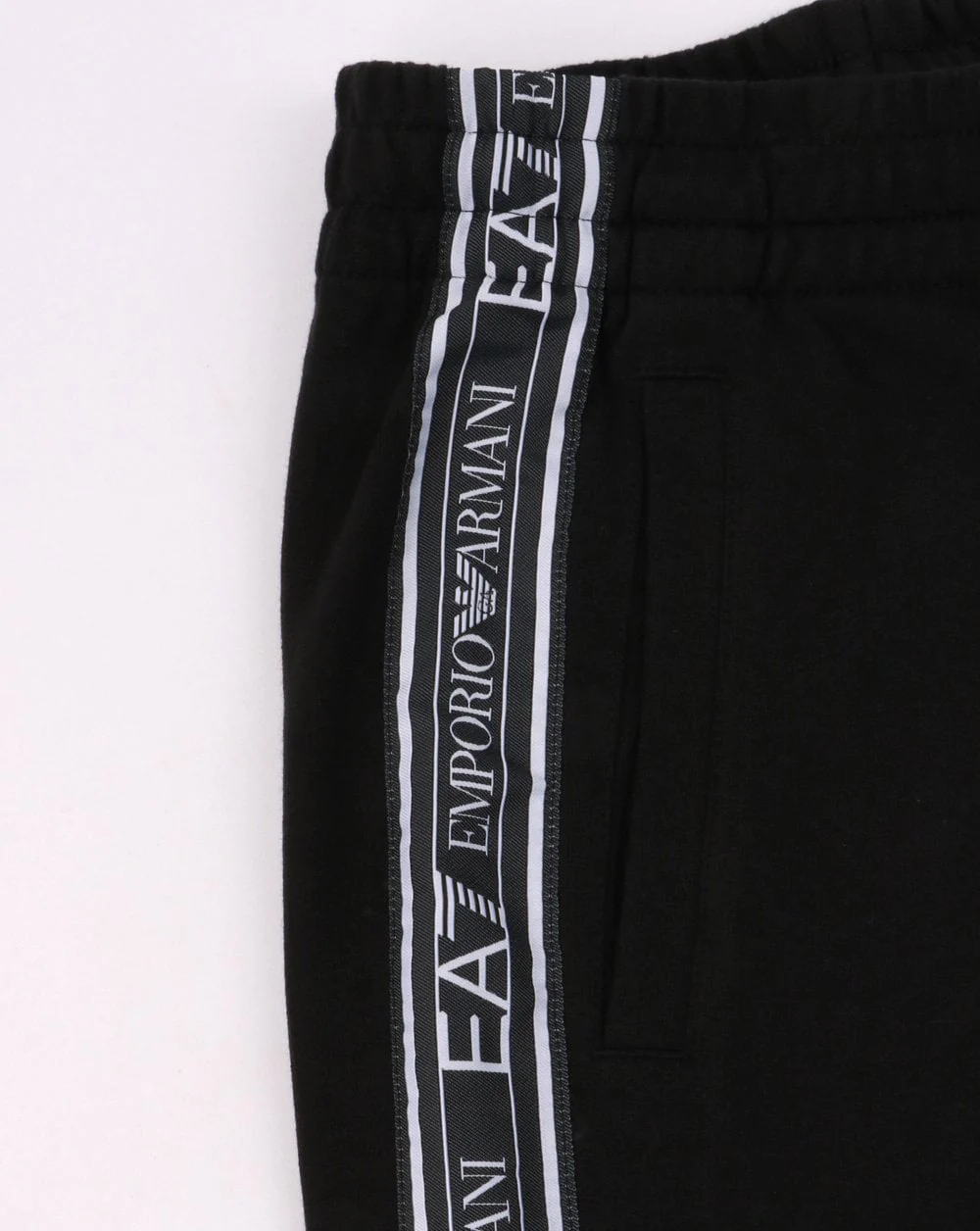 Emporio Armani EA7 Taped Track Pants Black - Image 3
