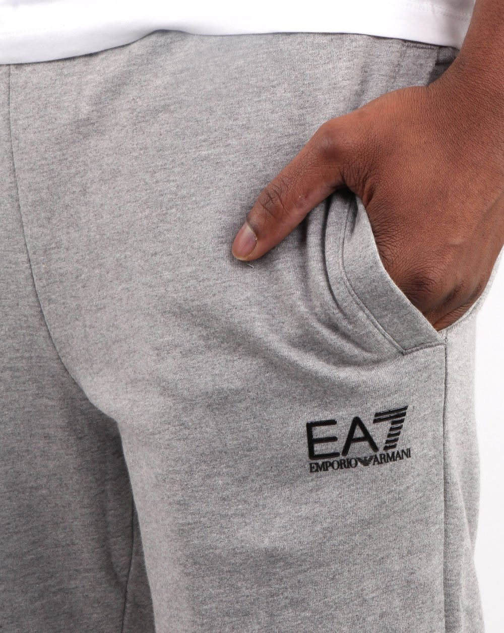Emporio Armani EA7 Track Pant Grey Marl - Image 2