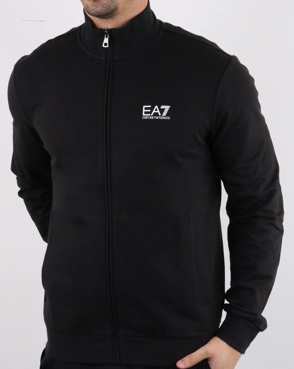 Emporio Armani EA7 Track Top Black - Image 2