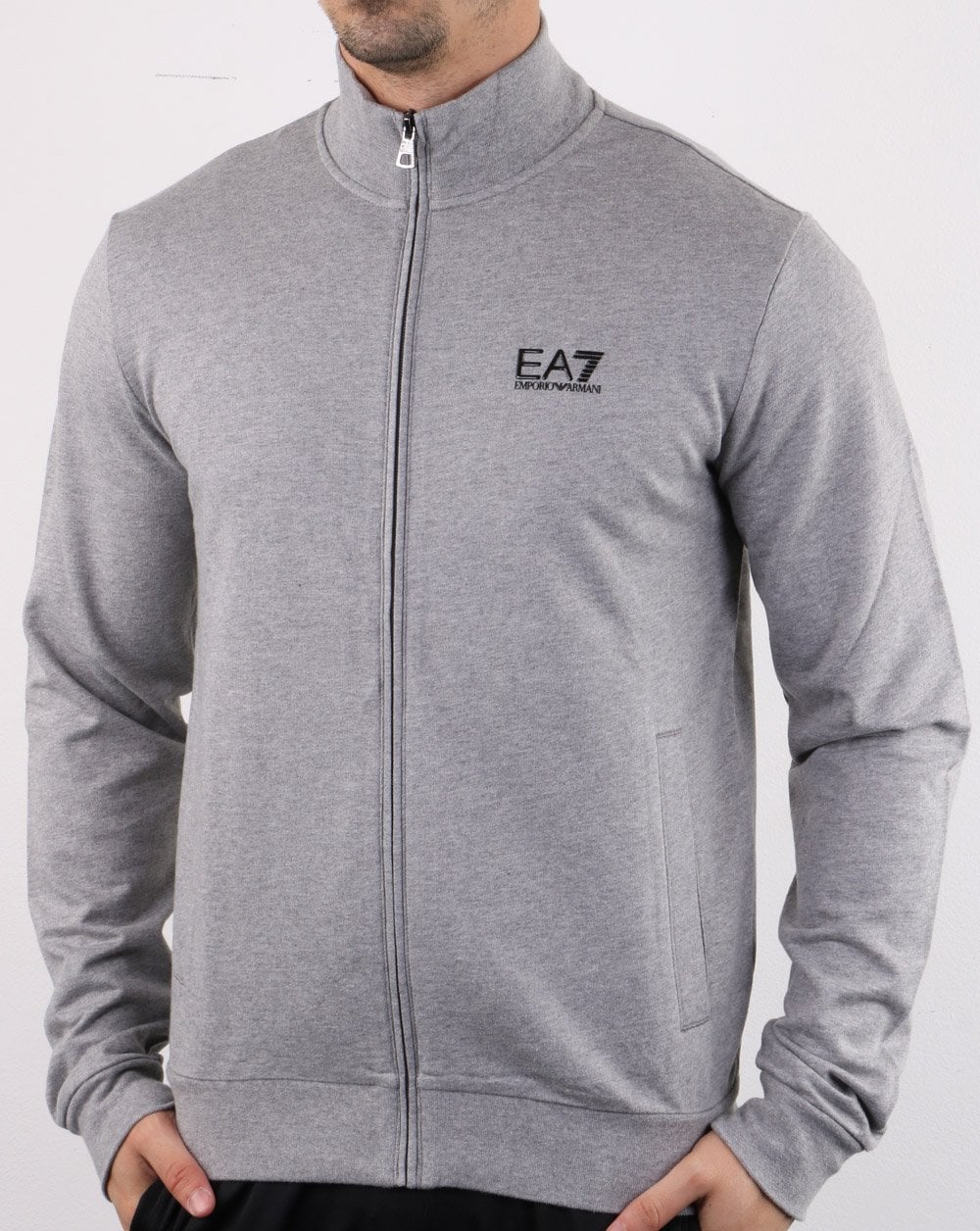 Emporio Armani EA7 Track Top Medium Grey Melange