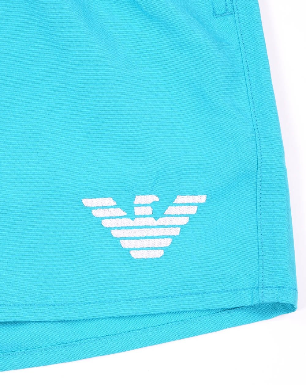 Emporio Armani Eagle Logo Swim Shorts Turquoise - Image 2