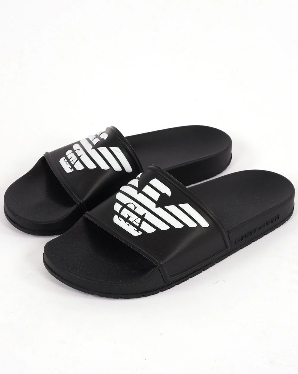 Emporio Armani Eagle Slider Black/White