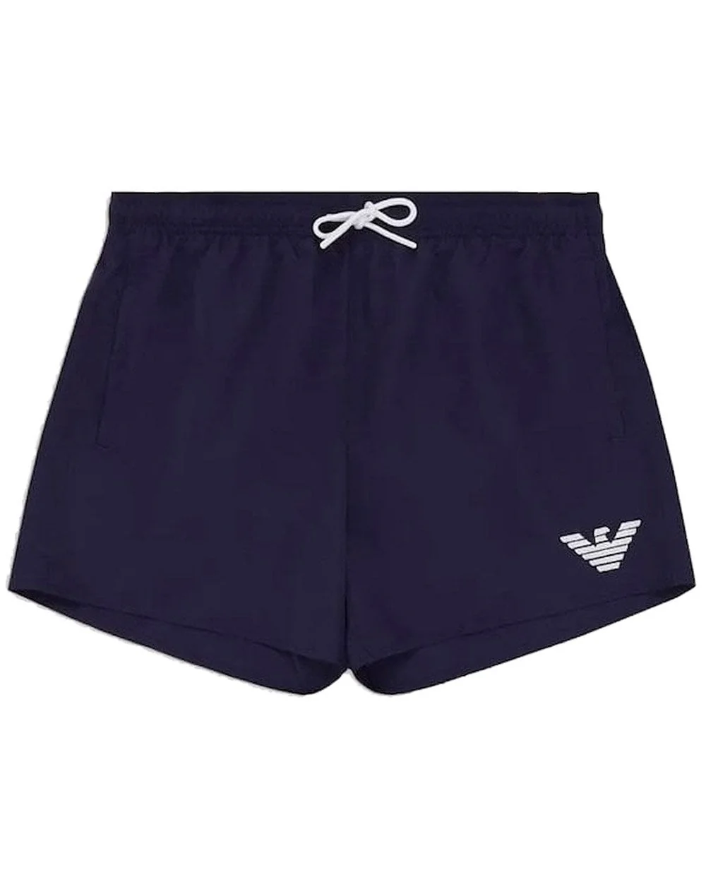 Emporio Armani Eagle Swim Shorts Navy/White