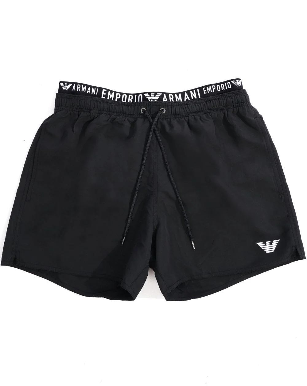 Emporio Armani Logo Swim Shorts Black