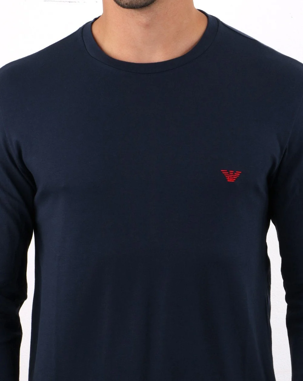 Emporio Armani Long Sleeved T-shirt Navy - Image 3