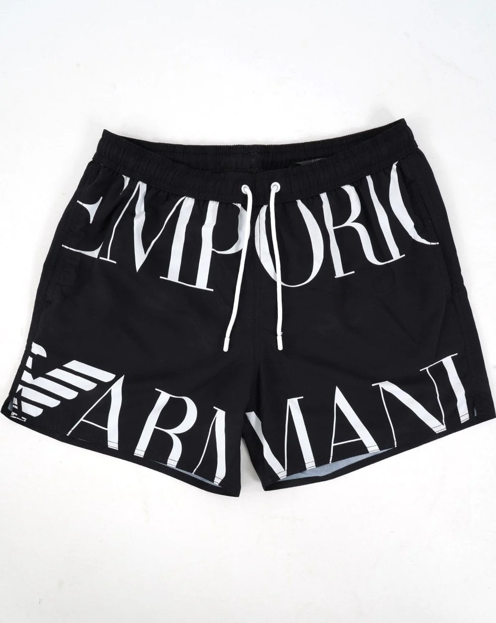Emporio Armani Marco Logo Swim Shorts Black
