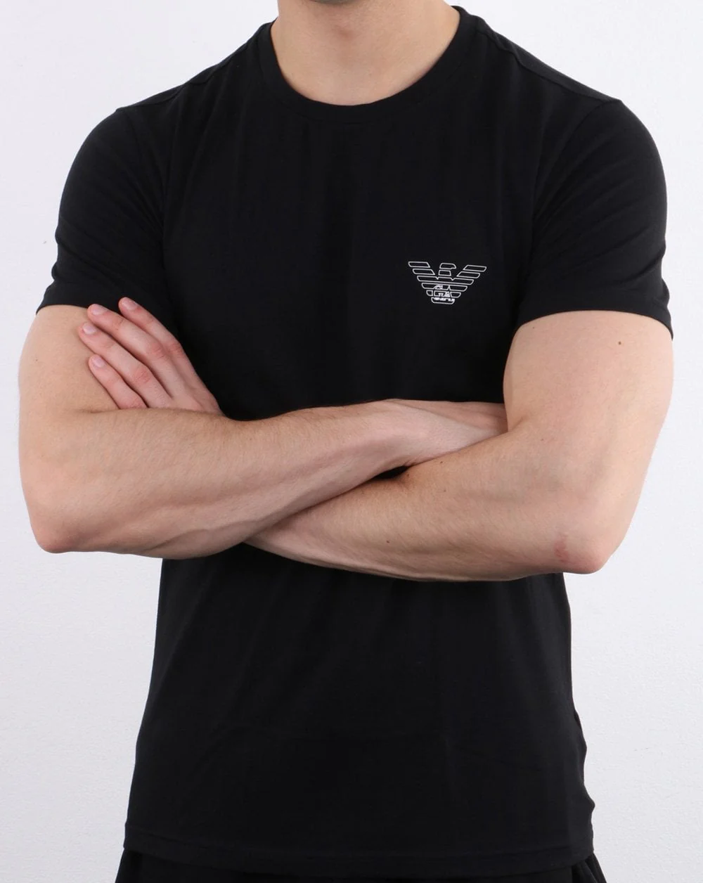 Emporio Armani Organic Cotton Loungewear T-shirt Black - Image 3