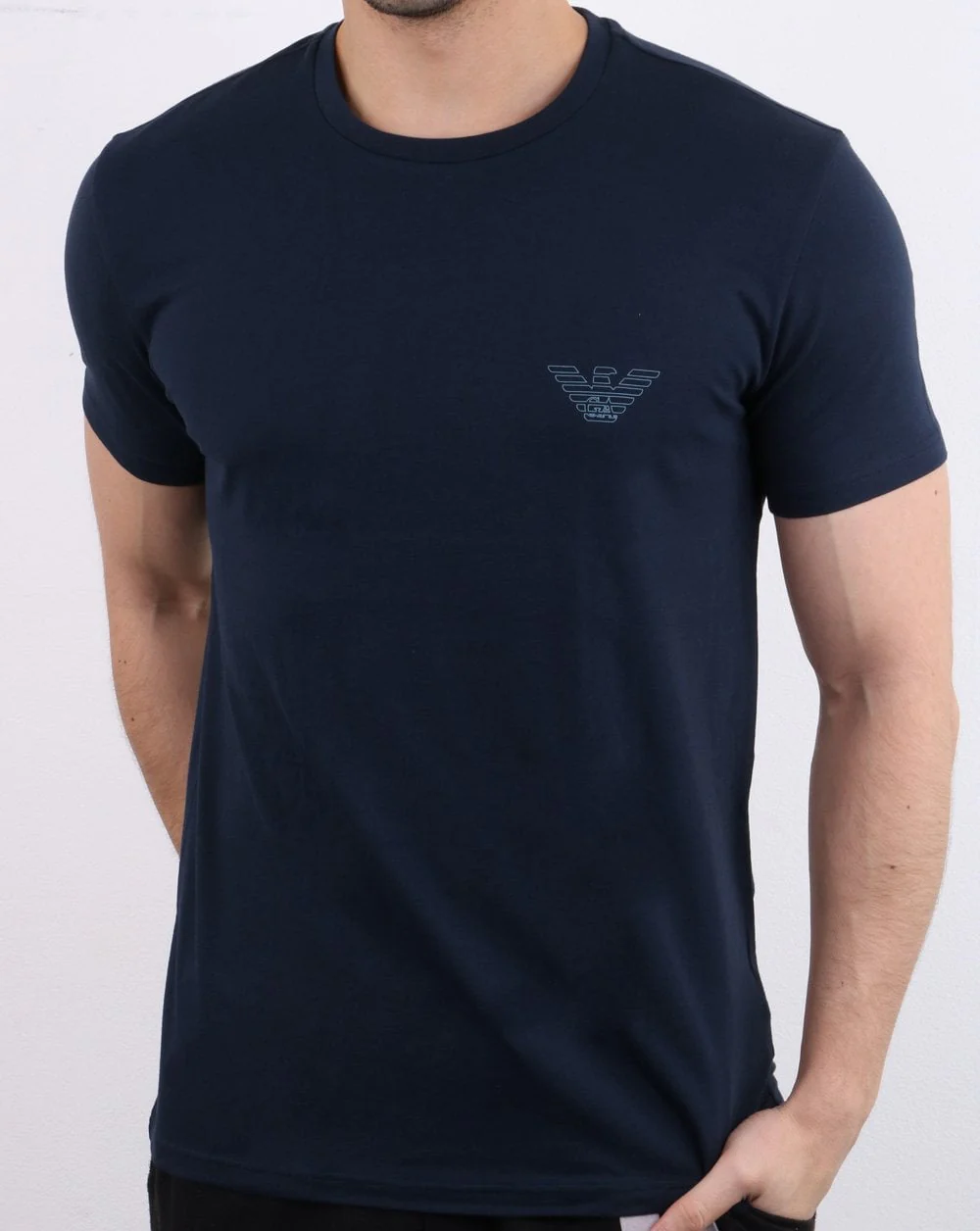Emporio Armani Organic Cotton T-shirt Navy - Image 2