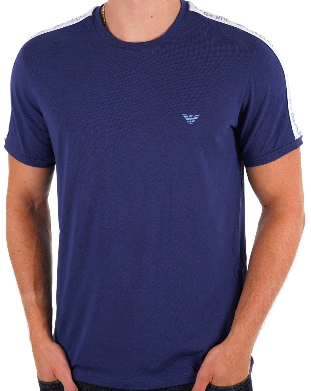 Emporio Armani Taping Loungewear T-shirt Ink Blue - Image 2