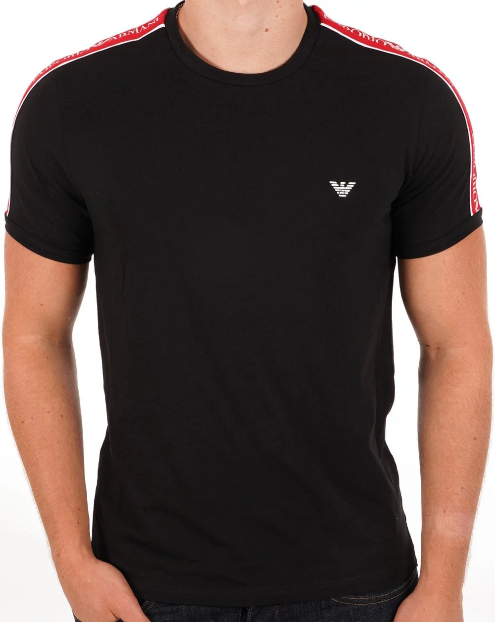 Emporio Armani Taping T-shirt Black/Red - Image 3