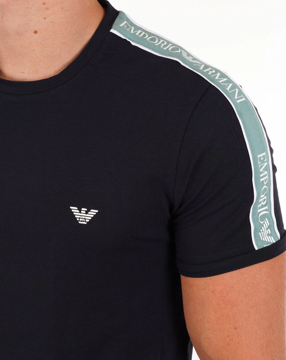 Emporio Armani Taping T-shirt Navy/Green - Image 2