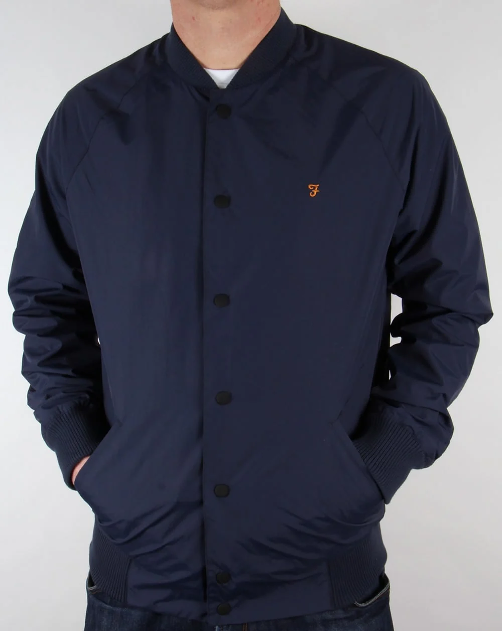 Farah Bellinger Bomber Jacket Navy - Image 2