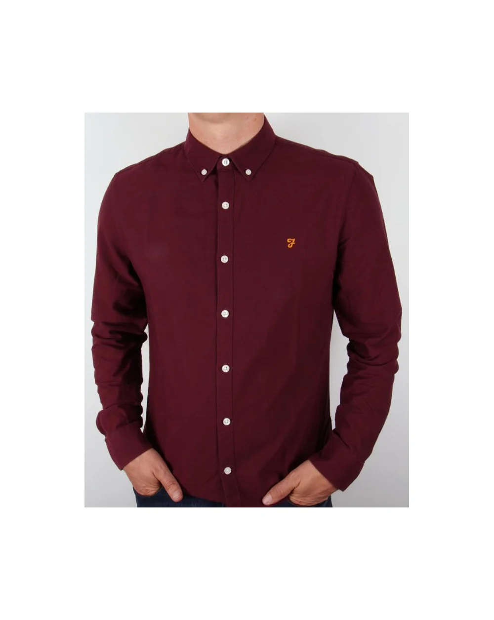 Farah Brewer Shirt Burgundy