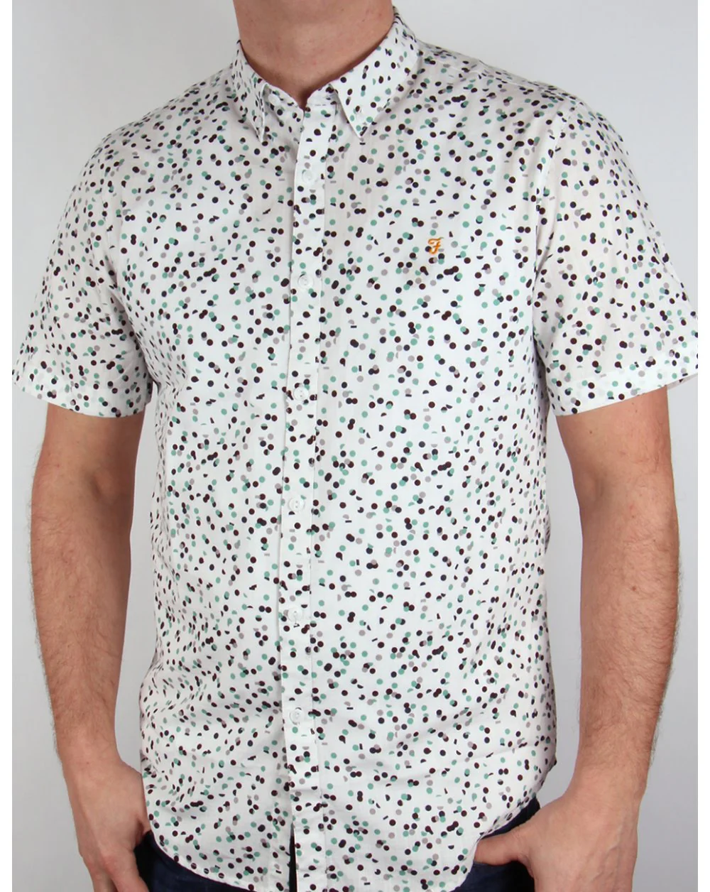 Farah Camble Short Sleeve Shirt Ecru