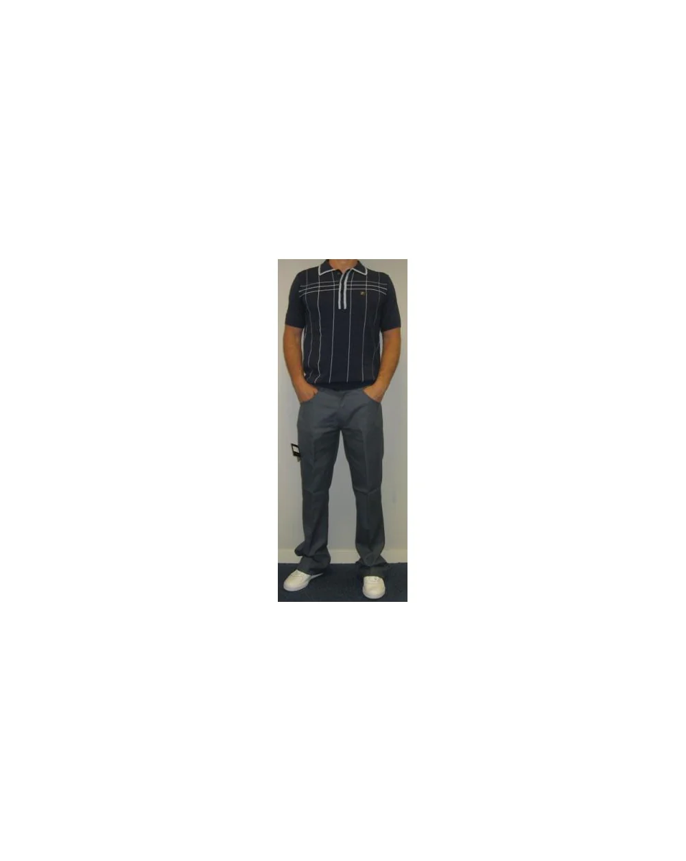 Farah Casual Mills Trousers Slate Grey - Image 3