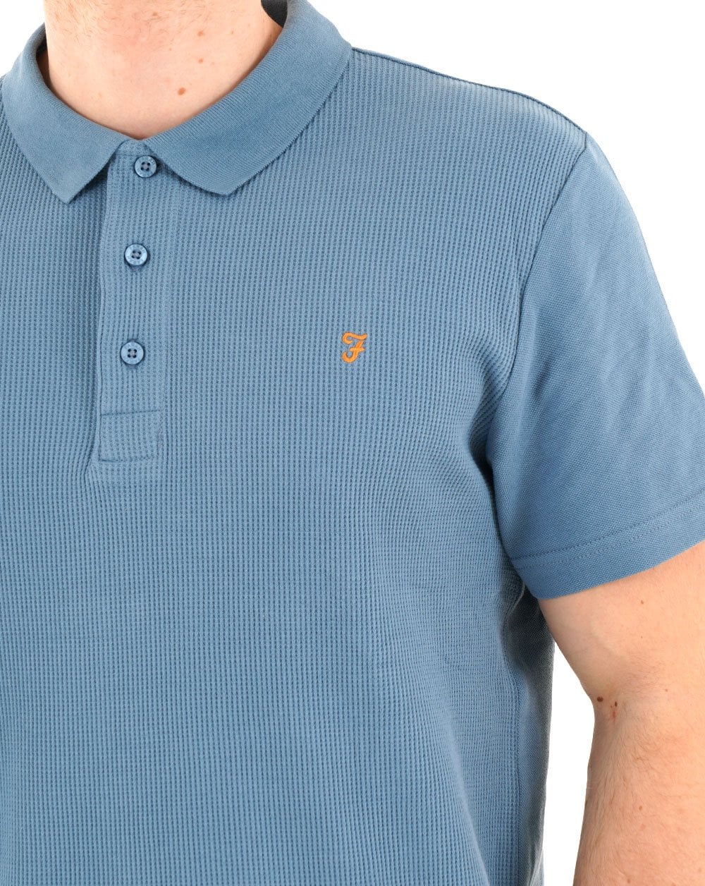 Farah Forster Polo Shirt Blue Tide - Image 2