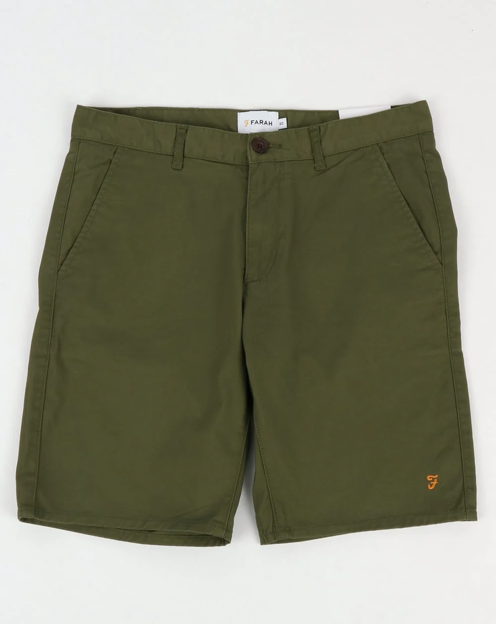 Farah Hawk Chino Twill Shorts Military Green