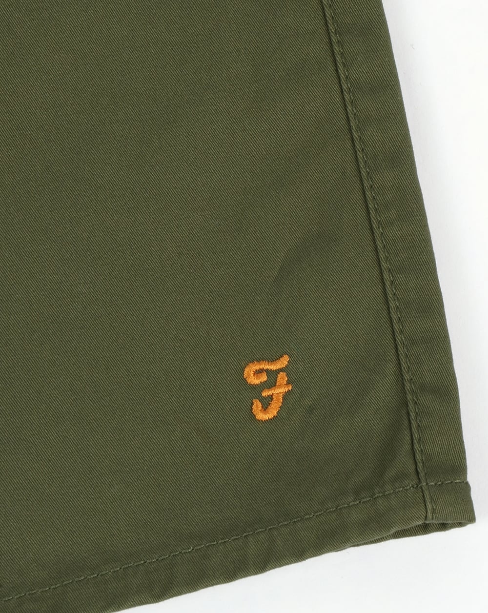 Farah Hawk Chino Twill Shorts Military Green - Image 3