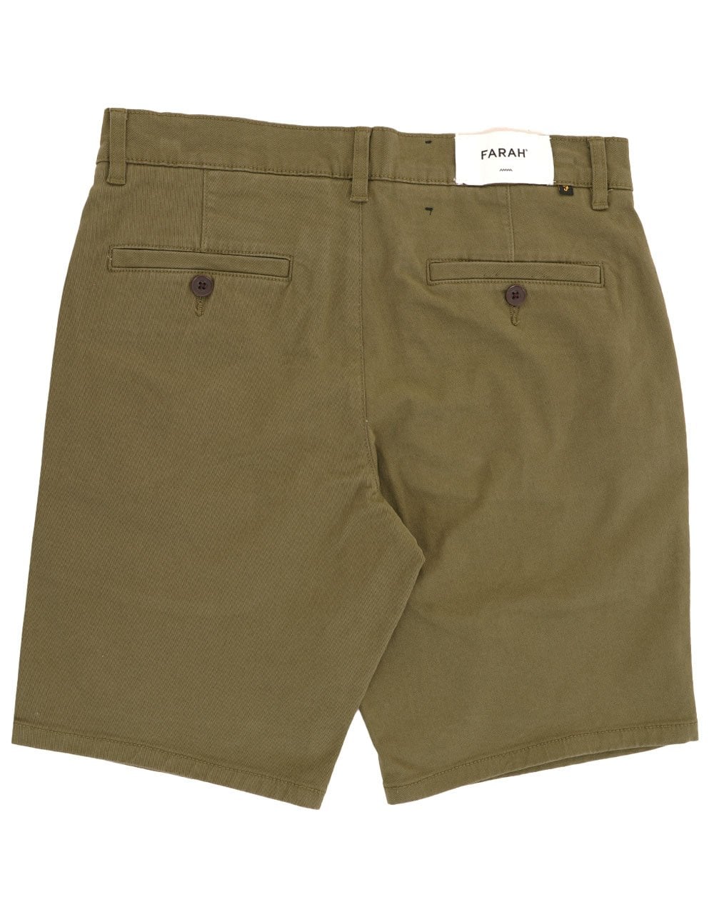Farah Hawk Chino Twill Shorts Olive Green - Image 3