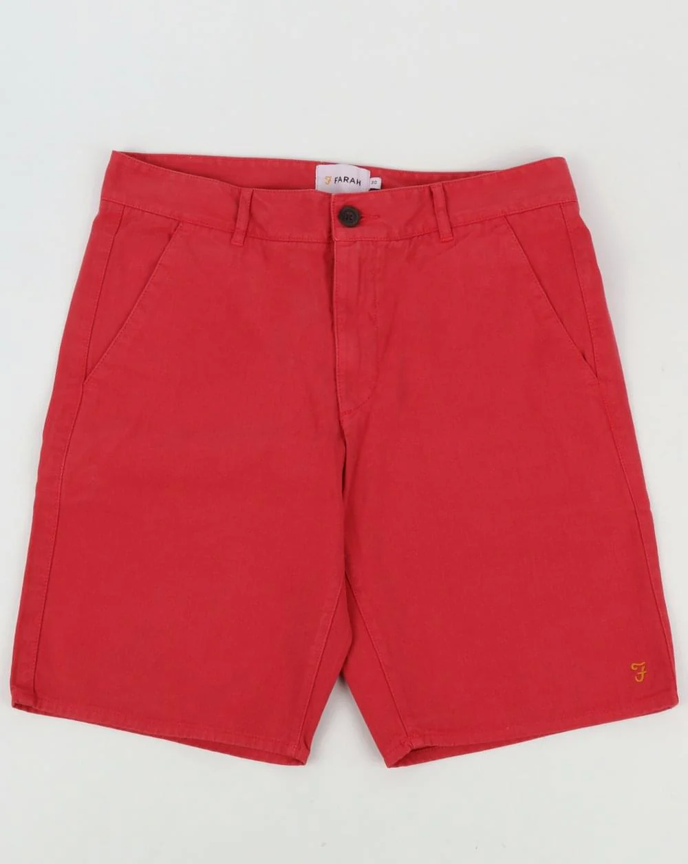 Farah Hawk Garment Dye Chino Shorts Fuschia
