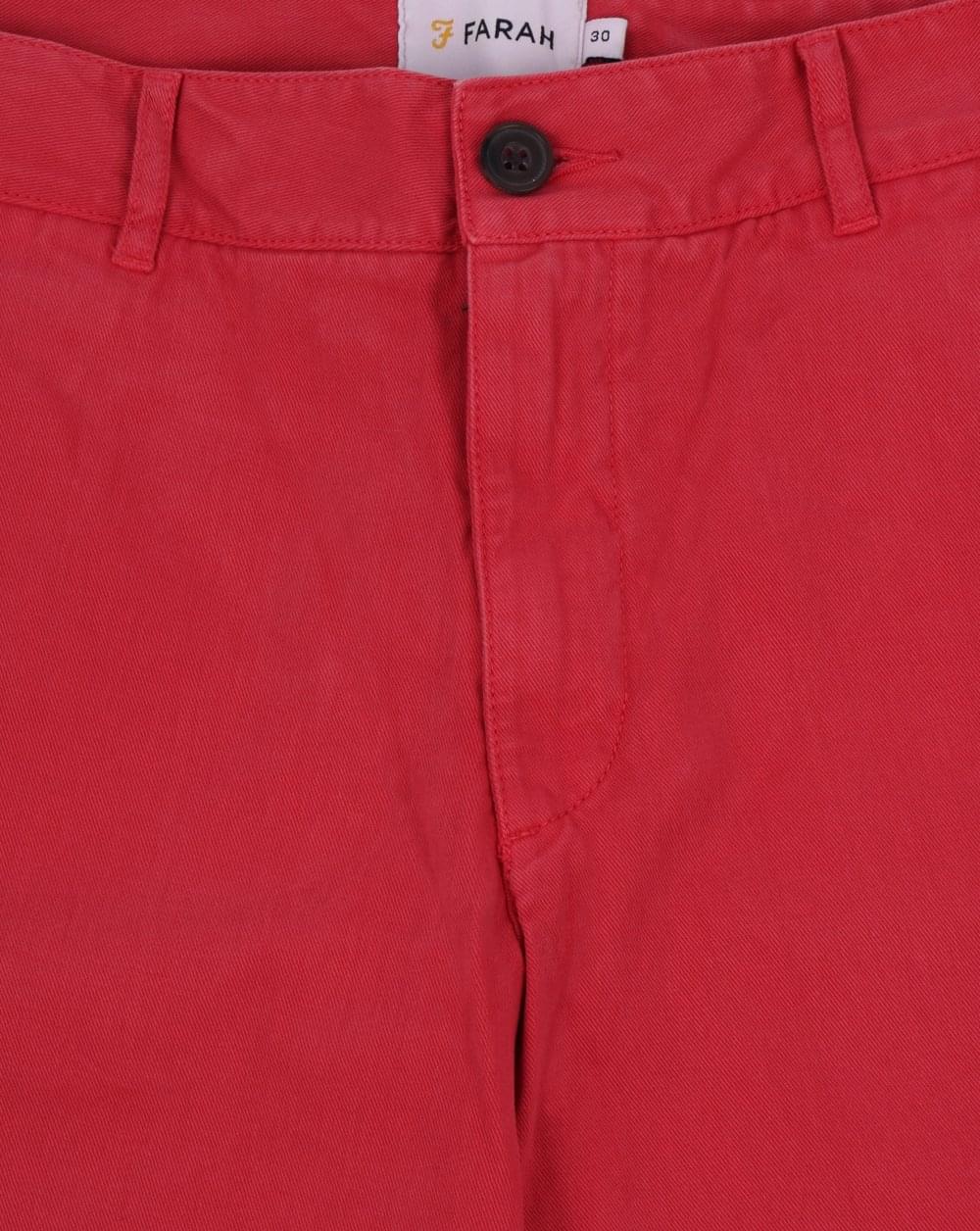 Farah Hawk Garment Dye Chino Shorts Fuschia - Image 2