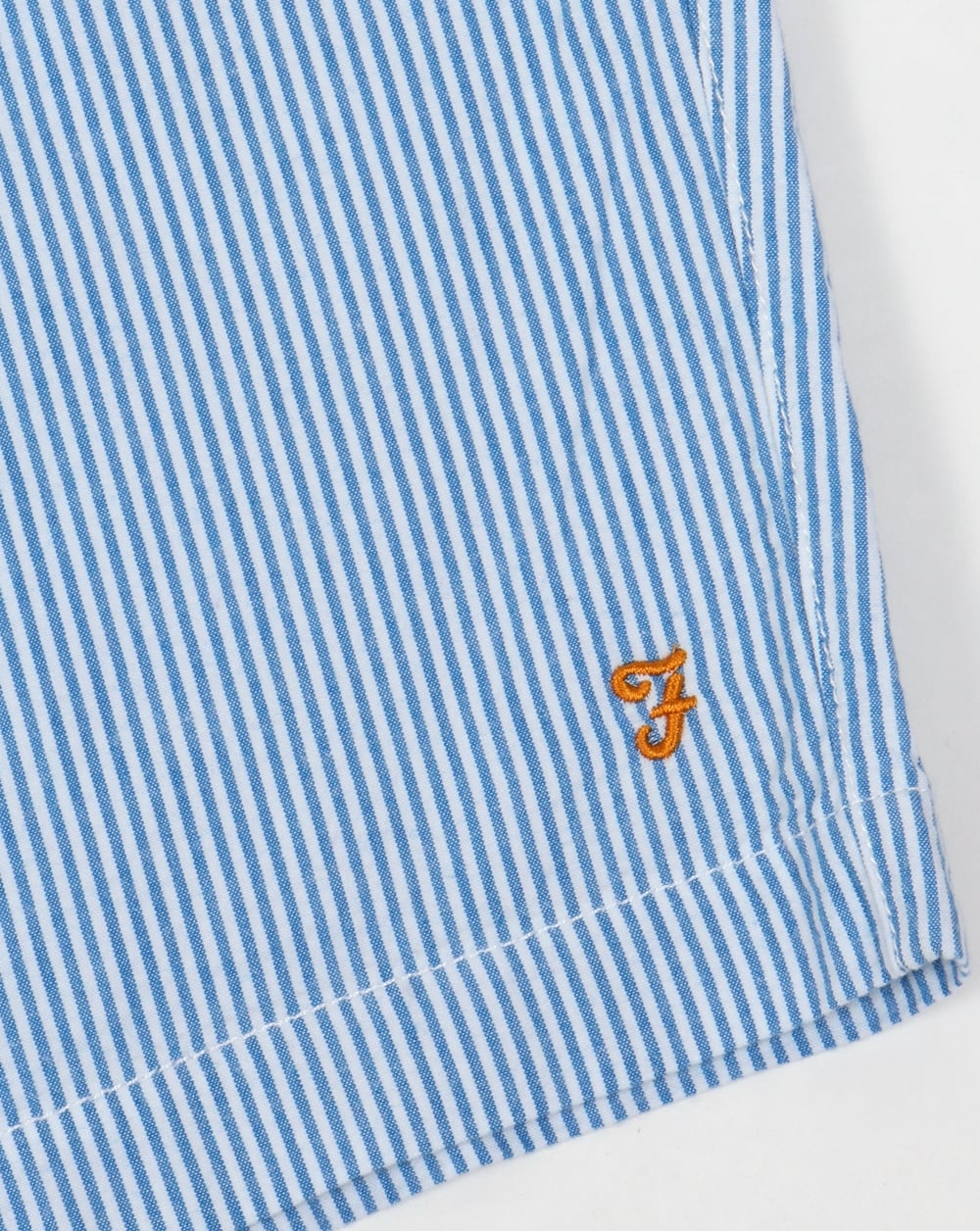 Farah Hawking Stripe Shorts White/Blue - Image 3