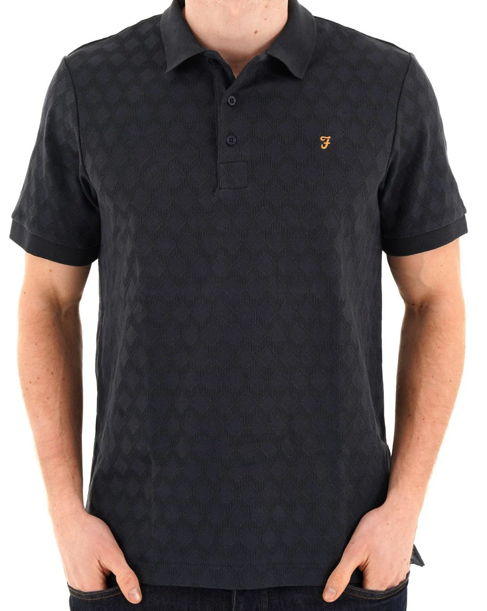 Farah Horace Polo Shirt True Navy - Image 3