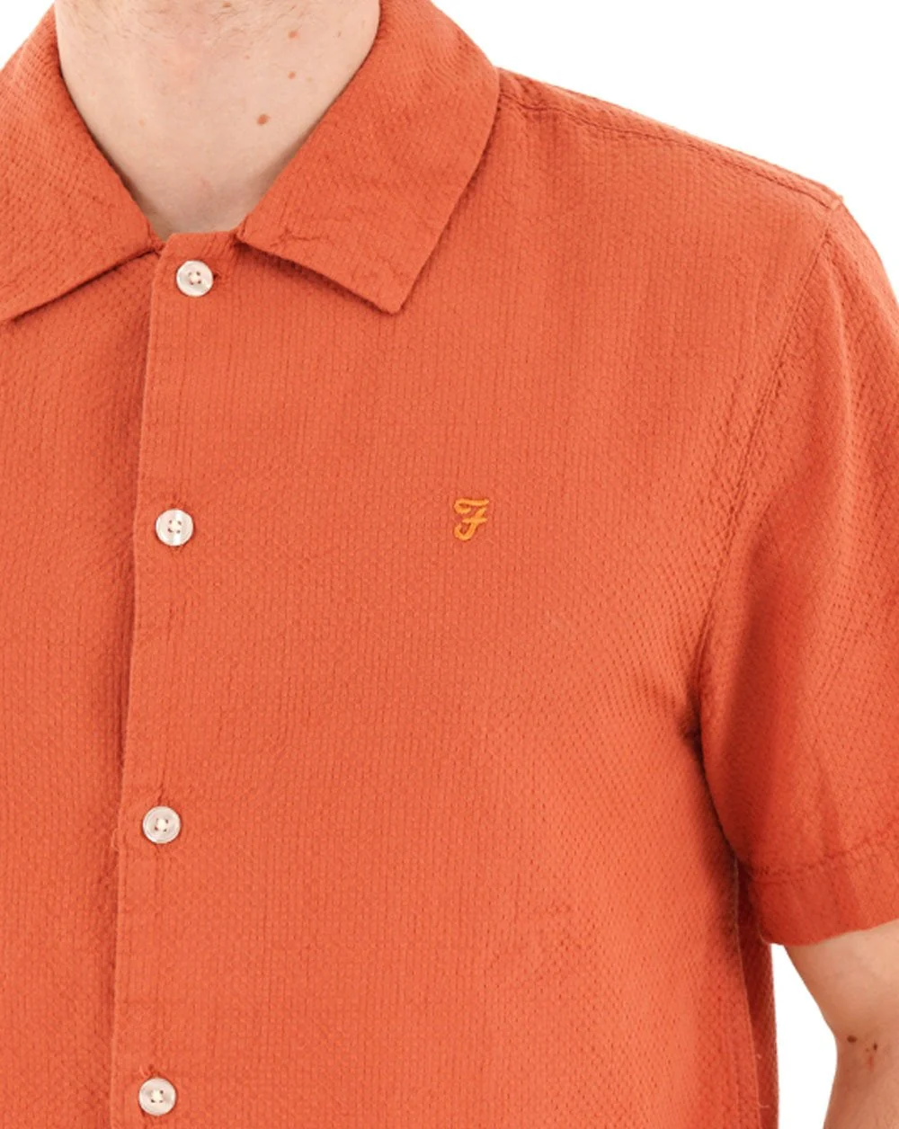 Farah Kirby SS Shirt Coral Reef - Image 2