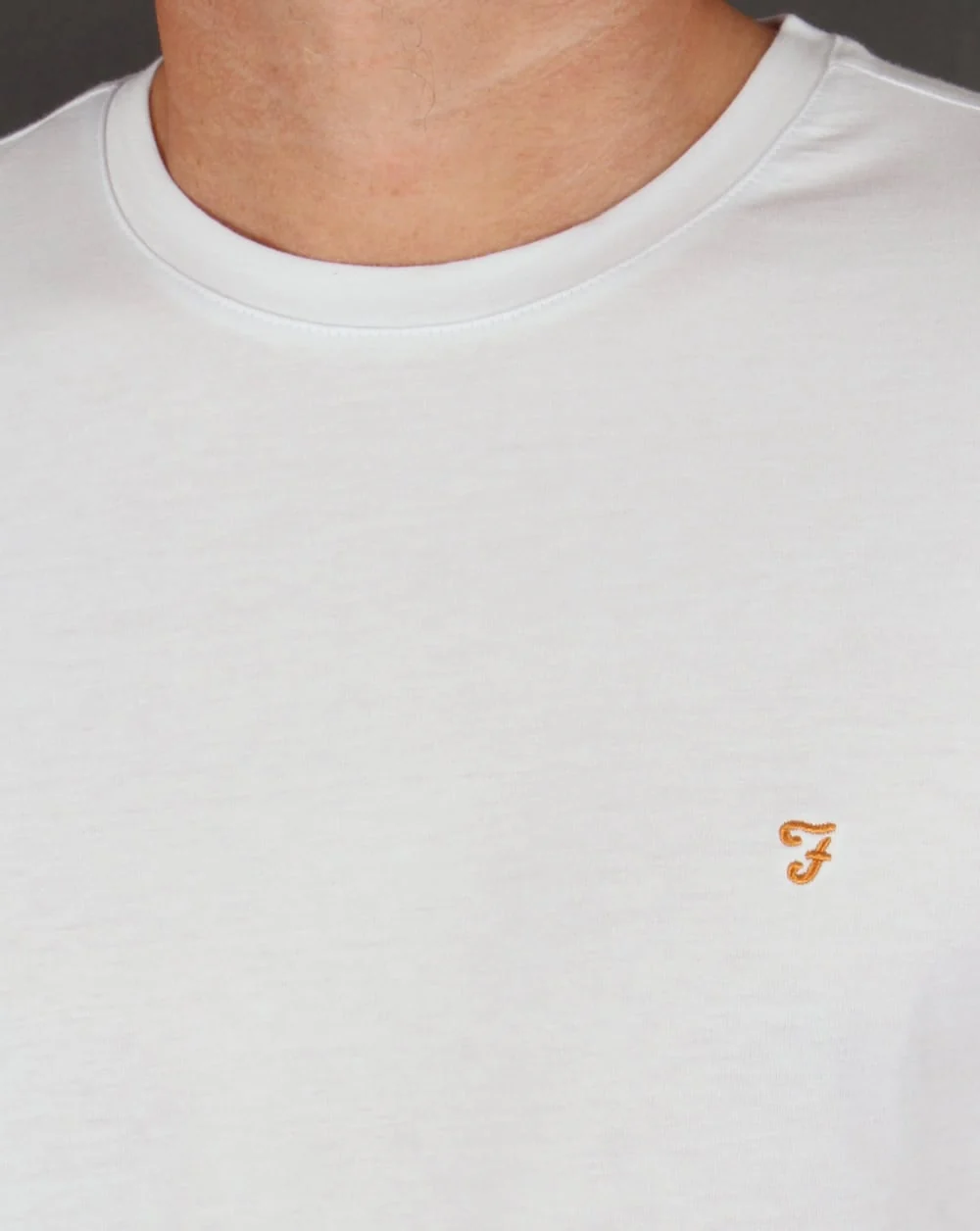 Farah Long Sleeve Denny Logo T-shirt White - Image 2