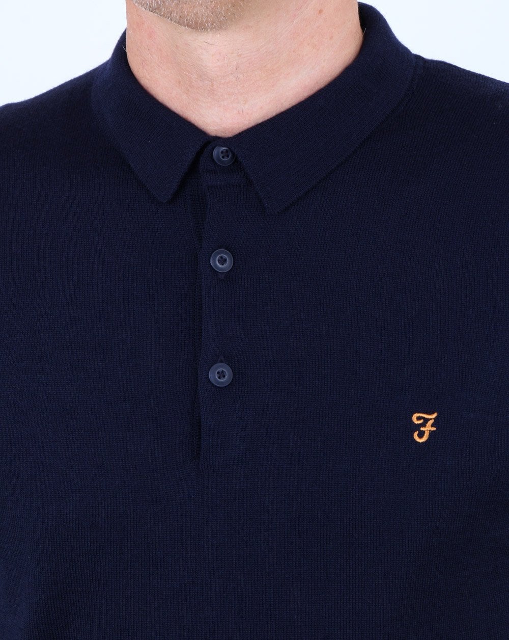 Farah Maidwell Knitted Polo True Navy - Image 2