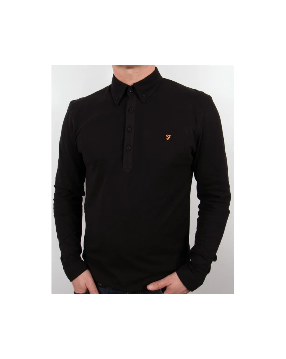 Farah Merriweather Polo Shirt Black