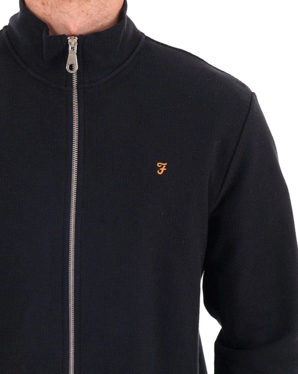 Farah Seaton Zip Thru Sweat True Navy - Image 2