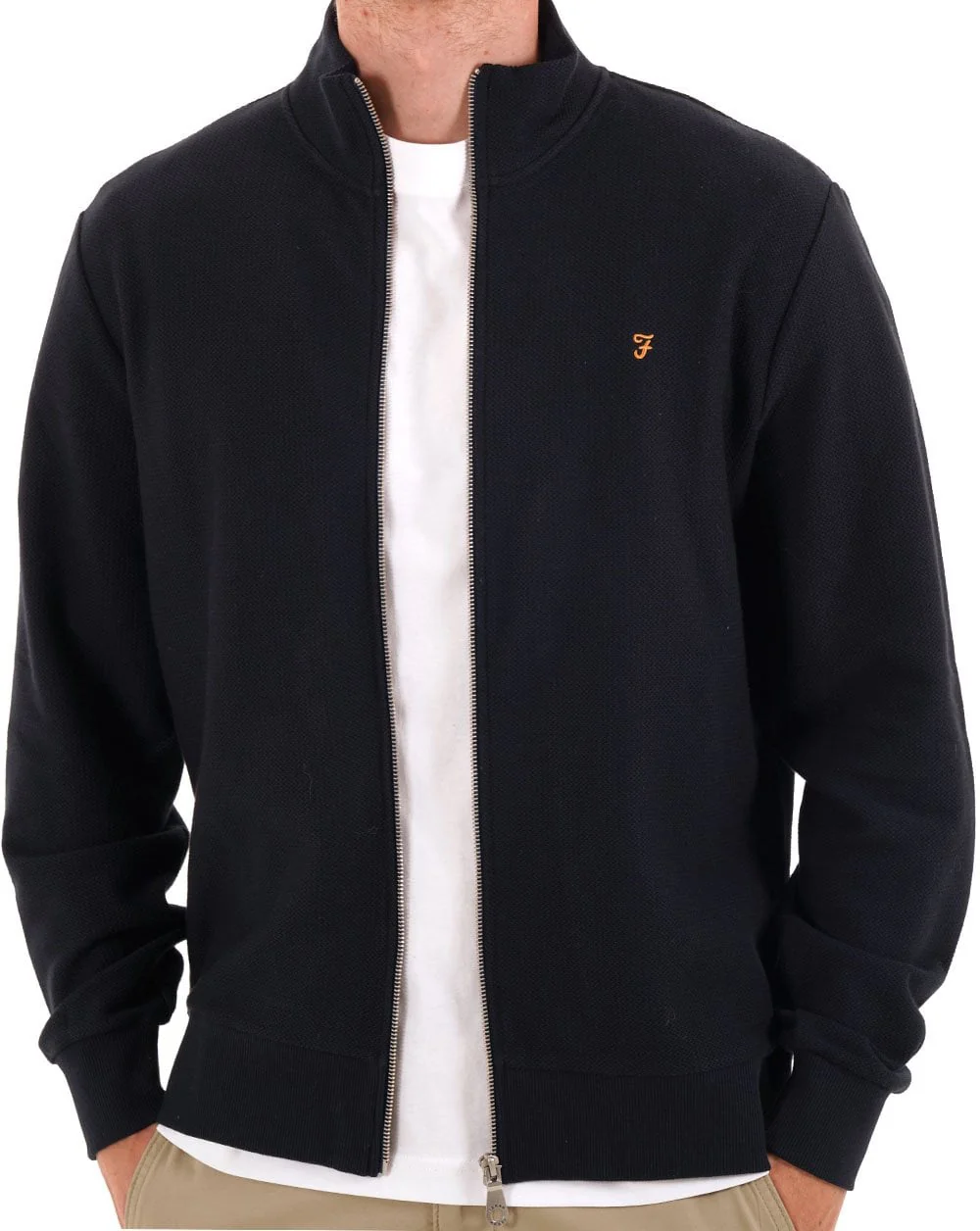 Farah Seaton Zip Thru Sweat True Navy - Image 3