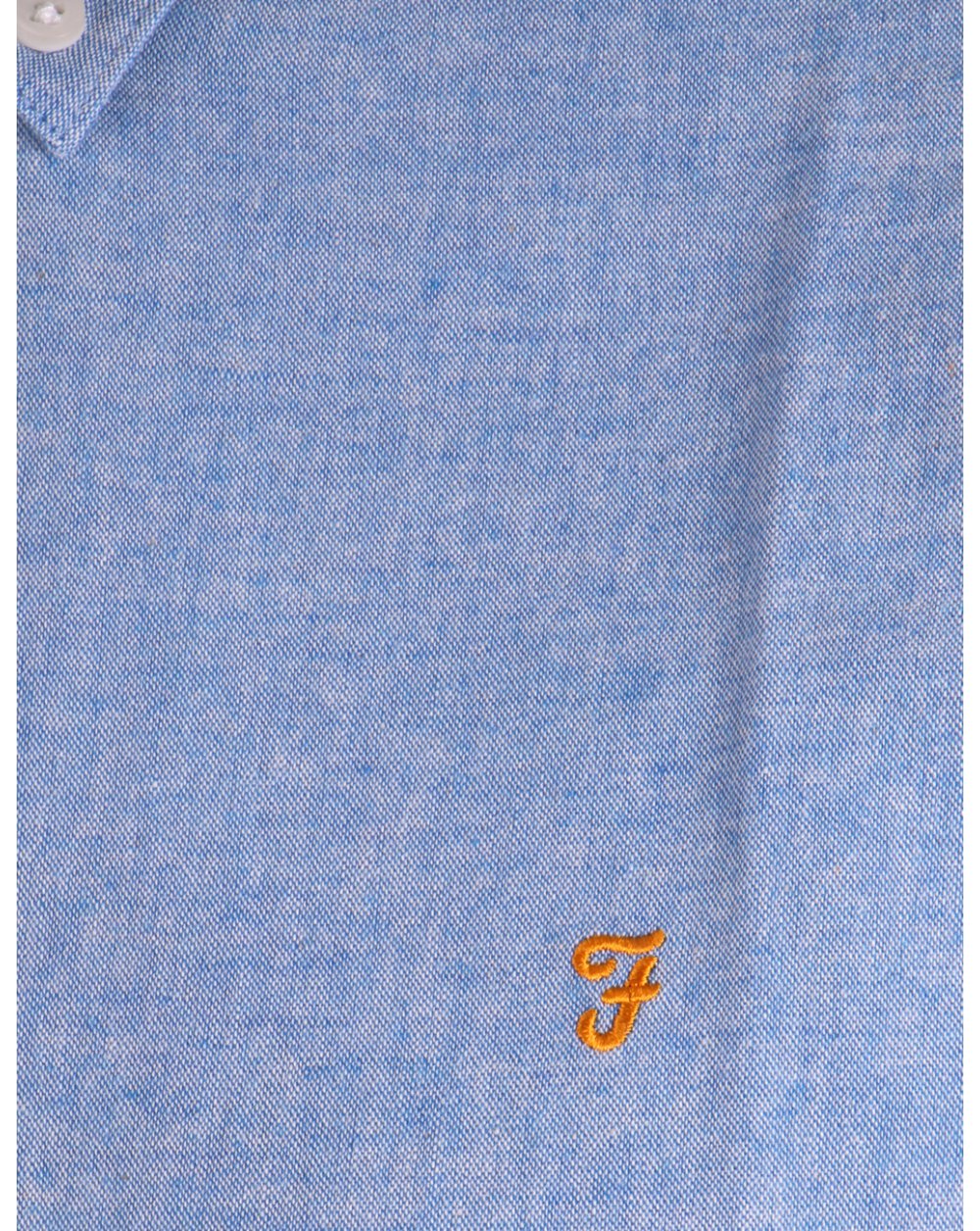 Farah Steen Short Sleeve Shirt Blue Marl - Image 3