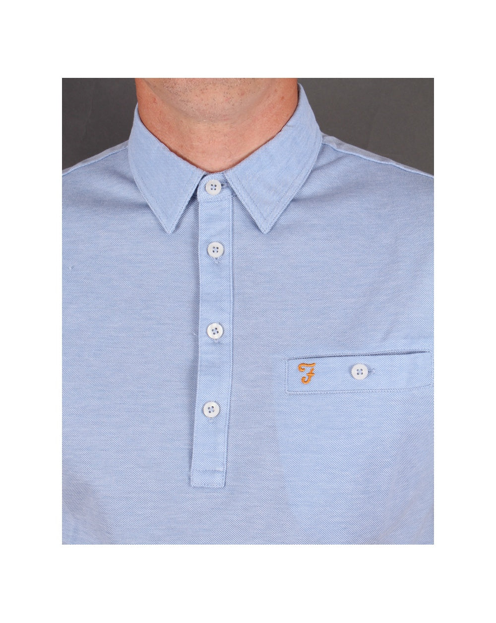 Farah Tennyson Polo Shirt Polar Blue - Image 2