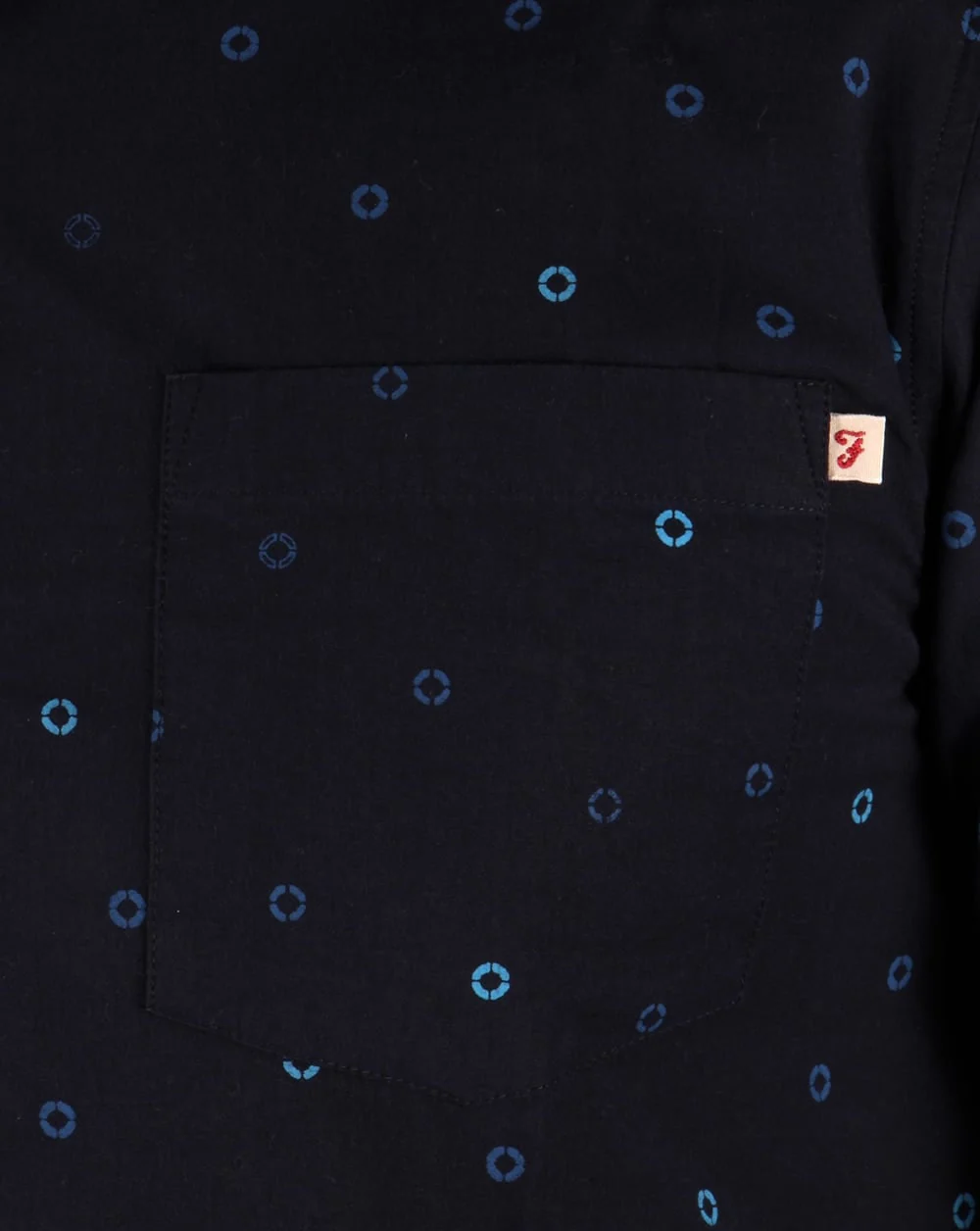 Farah Vintage Eamont Shirt True Navy - Image 3