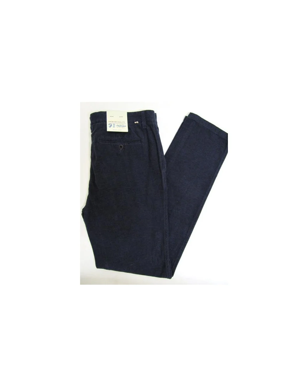 Farah Wellman Two Tone Trousers Navy - Image 3