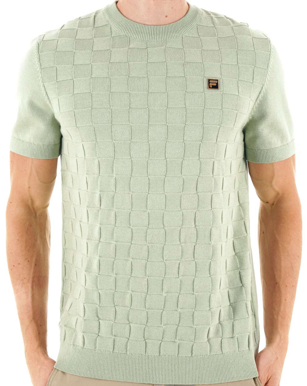 Fila Gold Campbell Square Knit Tee Light Green