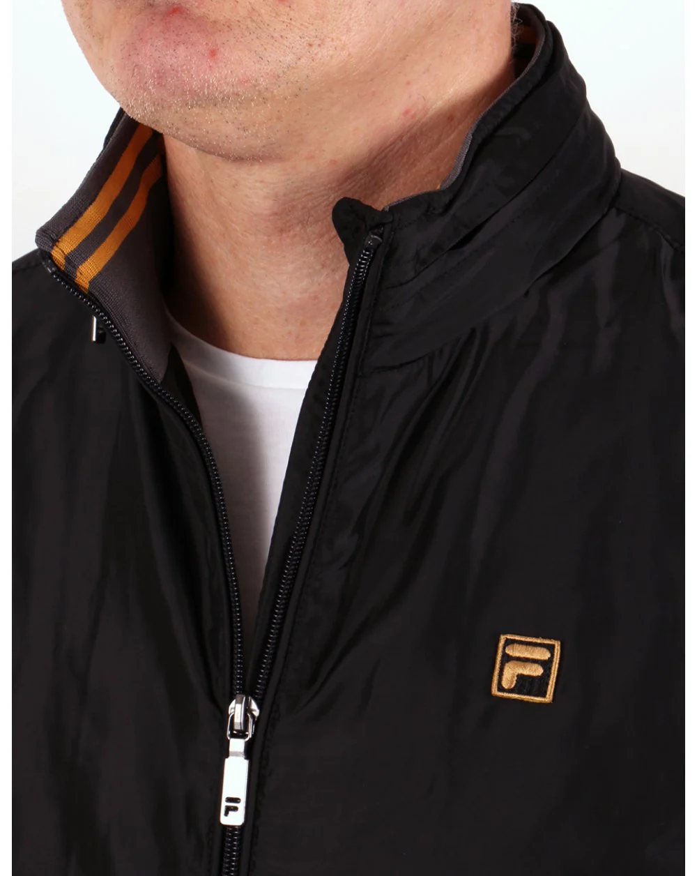 Fila Gold Fonte Bomber Jacket Black - Image 3