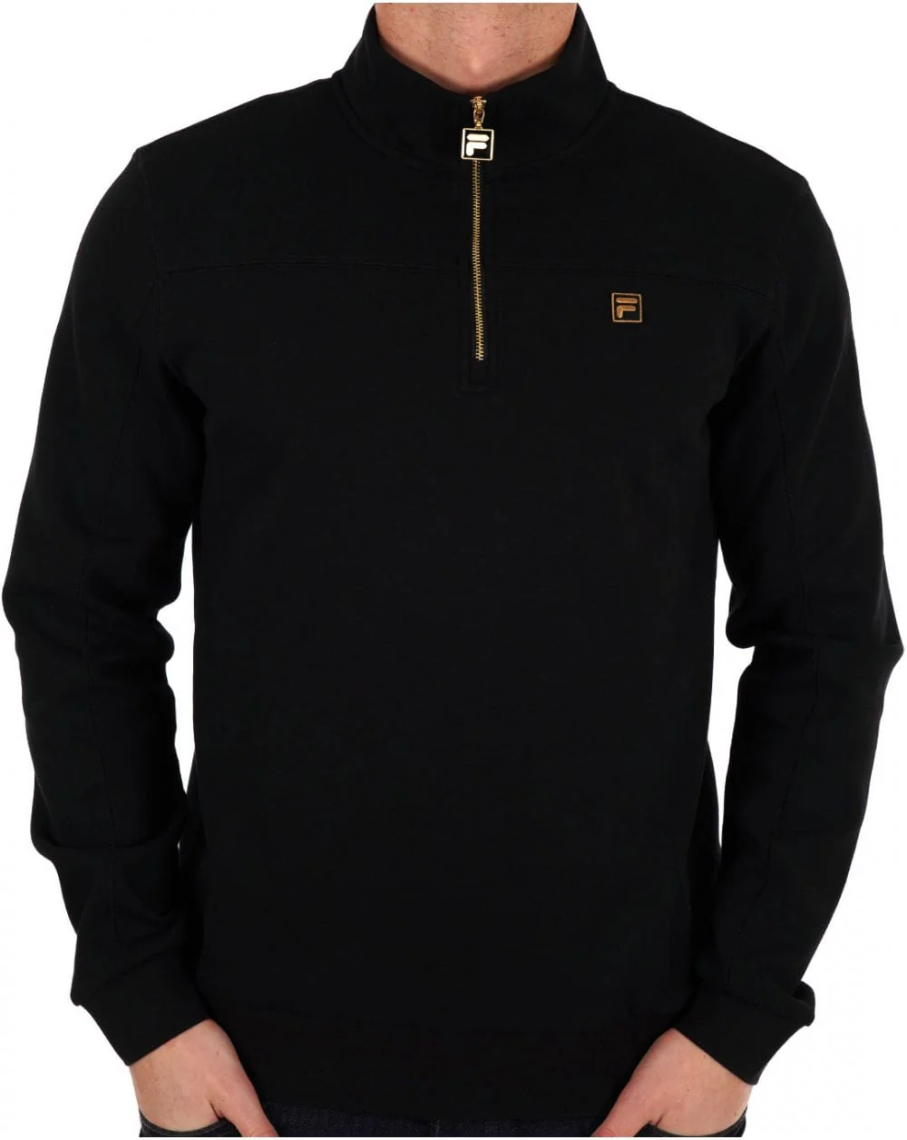 Fila Gold Half Zip Sweat Black