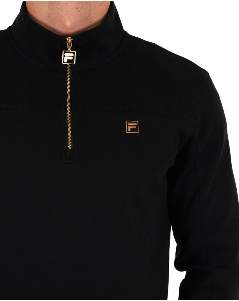 Fila Gold Half Zip Sweat Black - Image 2