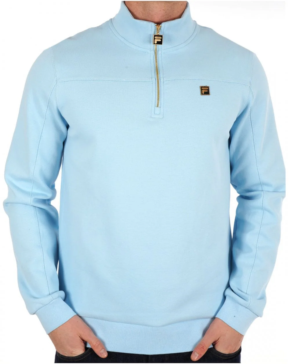 Fila Gold Half Zip Sweat Sky - Image 2