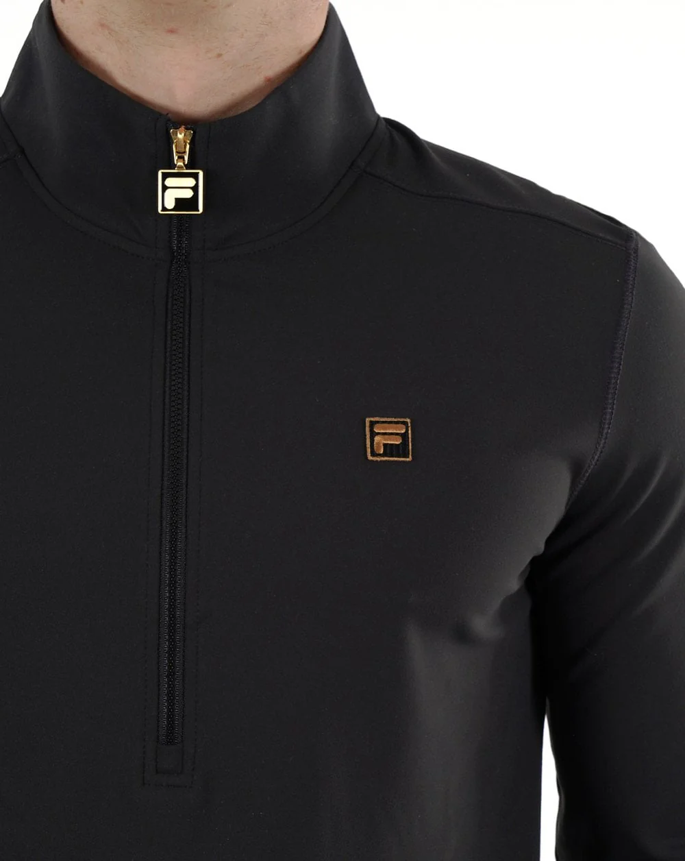 Fila Gold Half Zip Top Black - Image 3