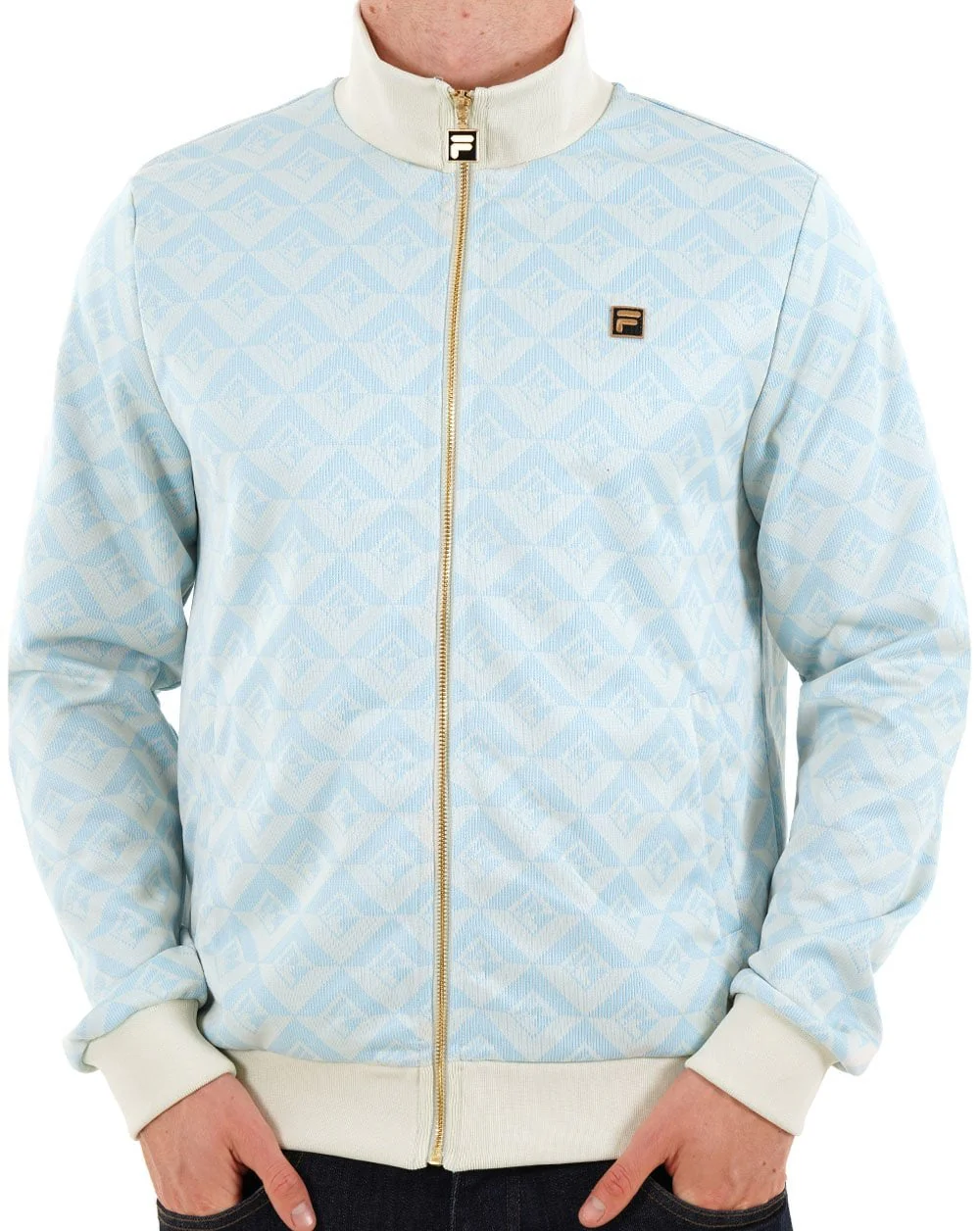Fila Gold Hank Jacquard Track Top Blue