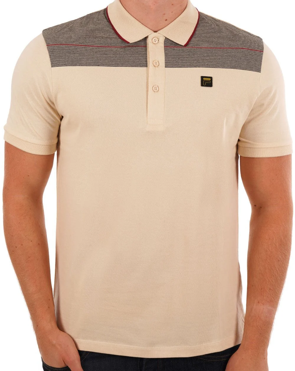 Fila Gold Jacapo Polo Shirt Ecru - Image 3