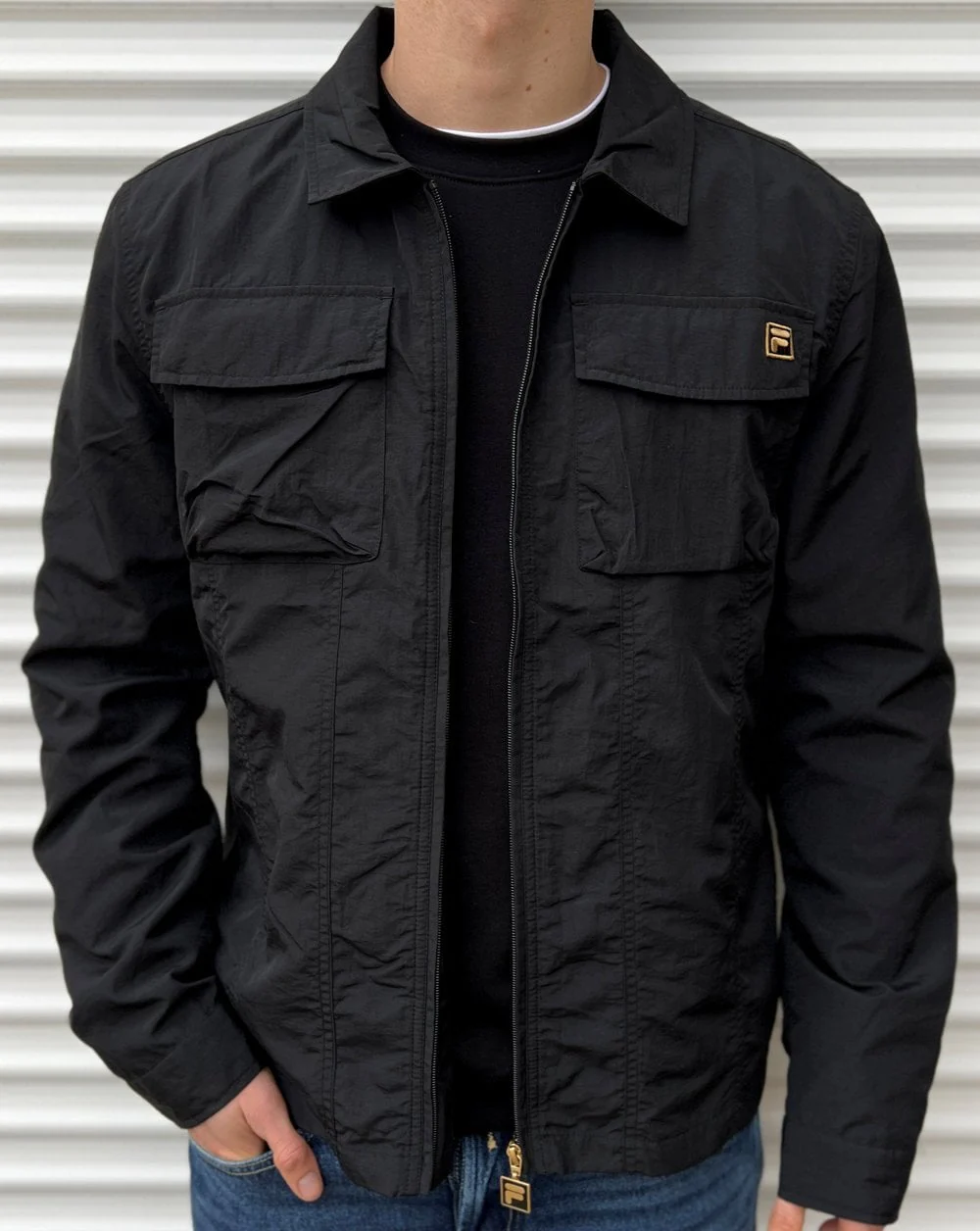 Fila Gold Kasa Over Shirt Black - Image 3
