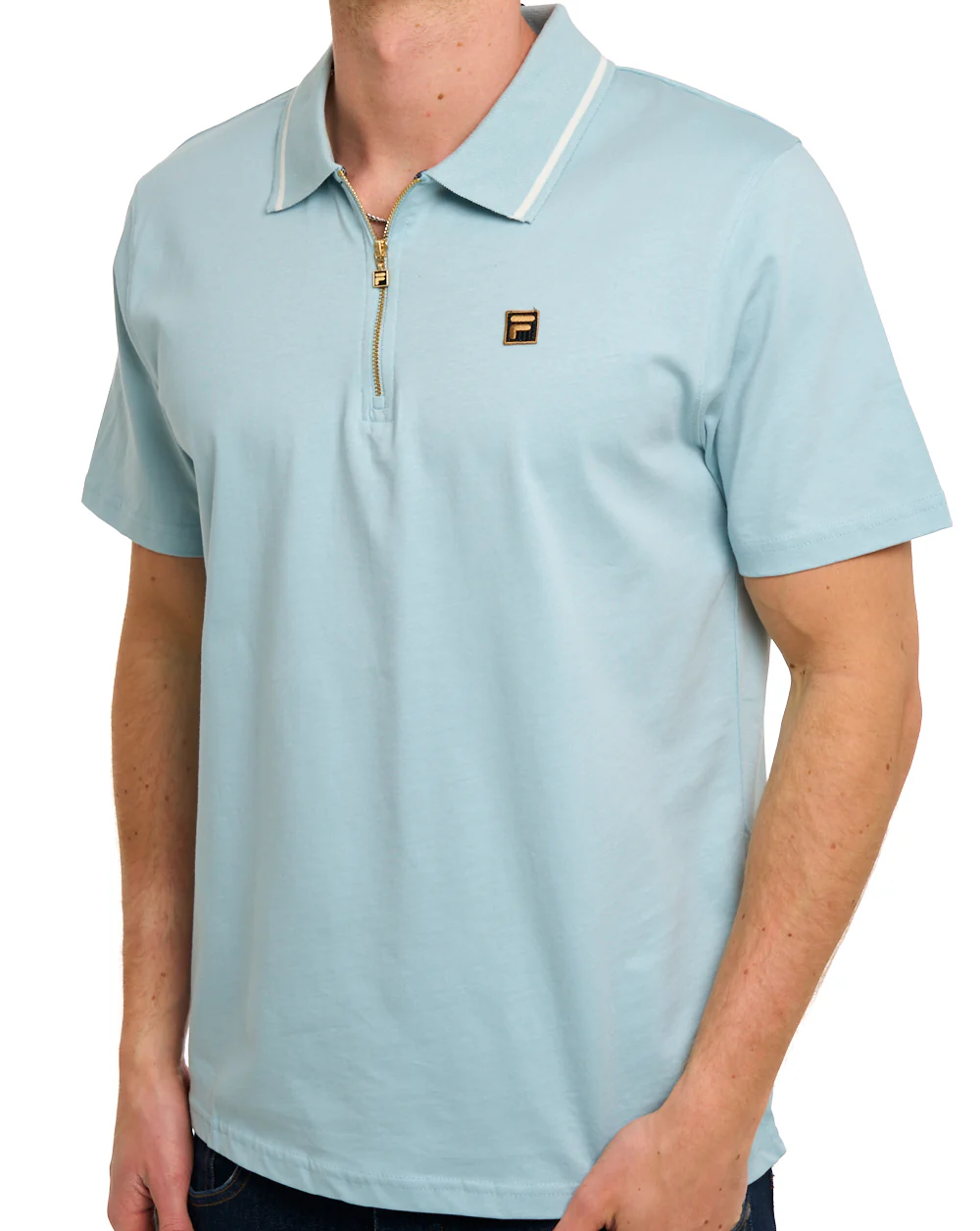 Fila Gold Lemar Zip Polo Sterling Blue - Image 3