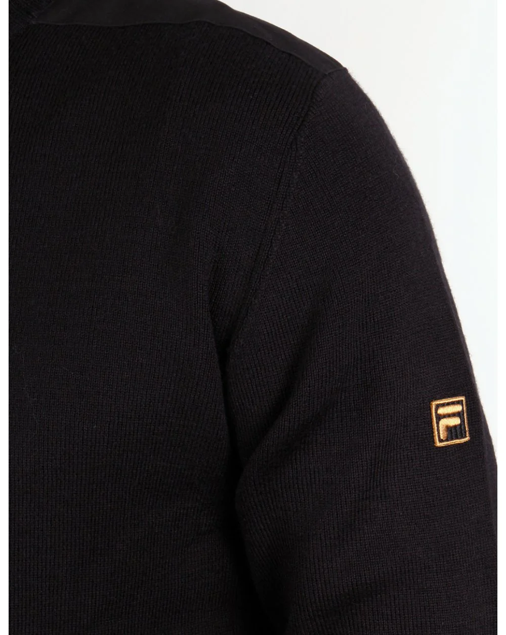Fila Gold Matador Knitted Zip Up Black - Image 2