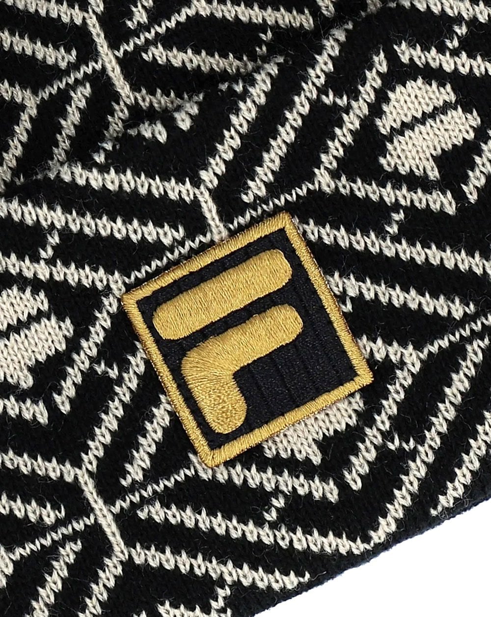 Fila Gold Monogram Beanie Black - Image 2